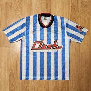 San Jose Clash Score MLS soccer jersey adult sz S Small vintage